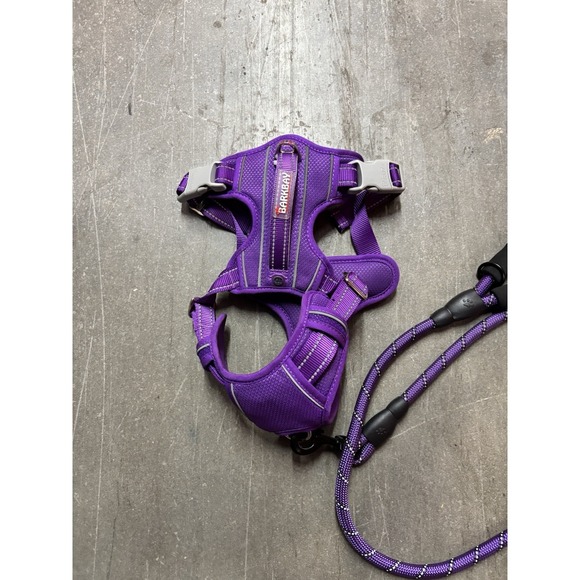 Barkbay Other - Barkbay Large Purple Dog Harness and Reflective Rope Leash Combo